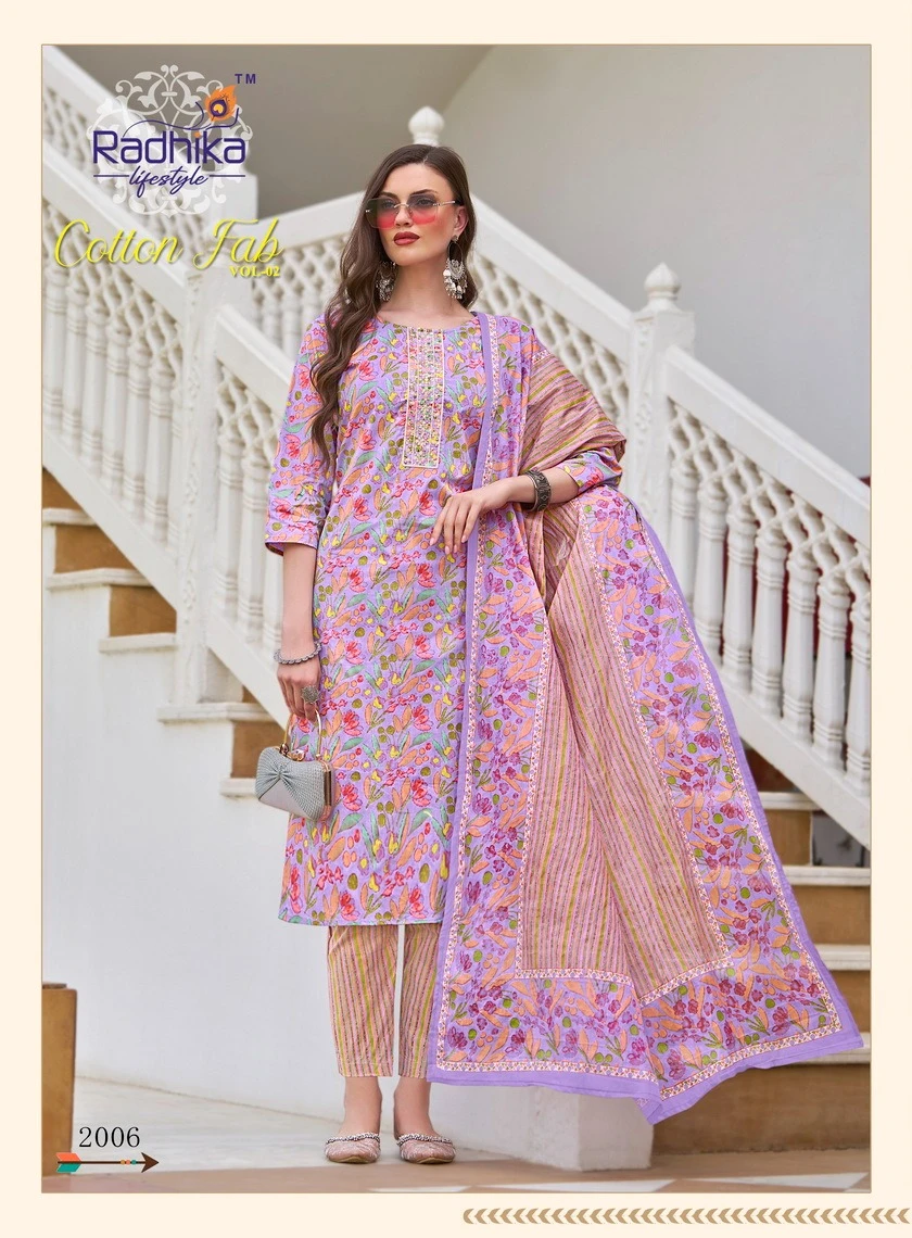 Radhika Lifestyle Cotton Fab Vol 2 Pure Heavy Cotton Print Wholesale Readymade Salwar Suit Catalog — Wholesale Salwar Suits, MPA wholesale from Surat - Gallery Image 4